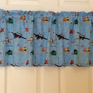 Disney Planes Fire and Rescue Valance 41" wide x 15" long/height in 100% Cotton - Handmade New.