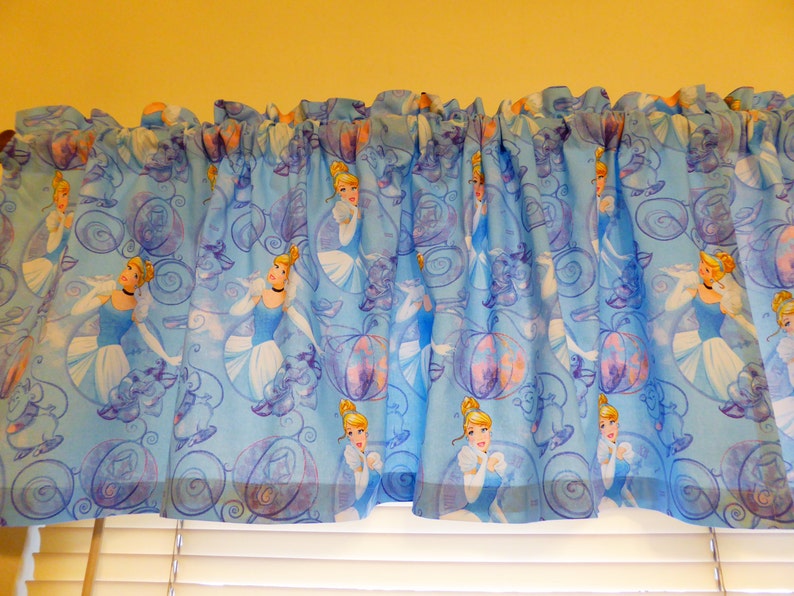 Disney Cinderella Clock and Carriage Curtain Valance 41 Etsy