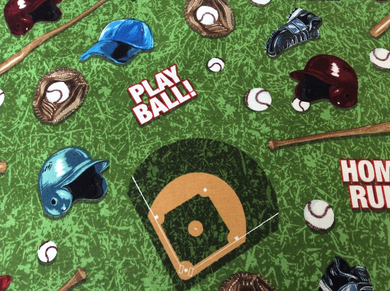 Baseball Theme Baseball Gear Curtain Valance 41 Wide X Etsy