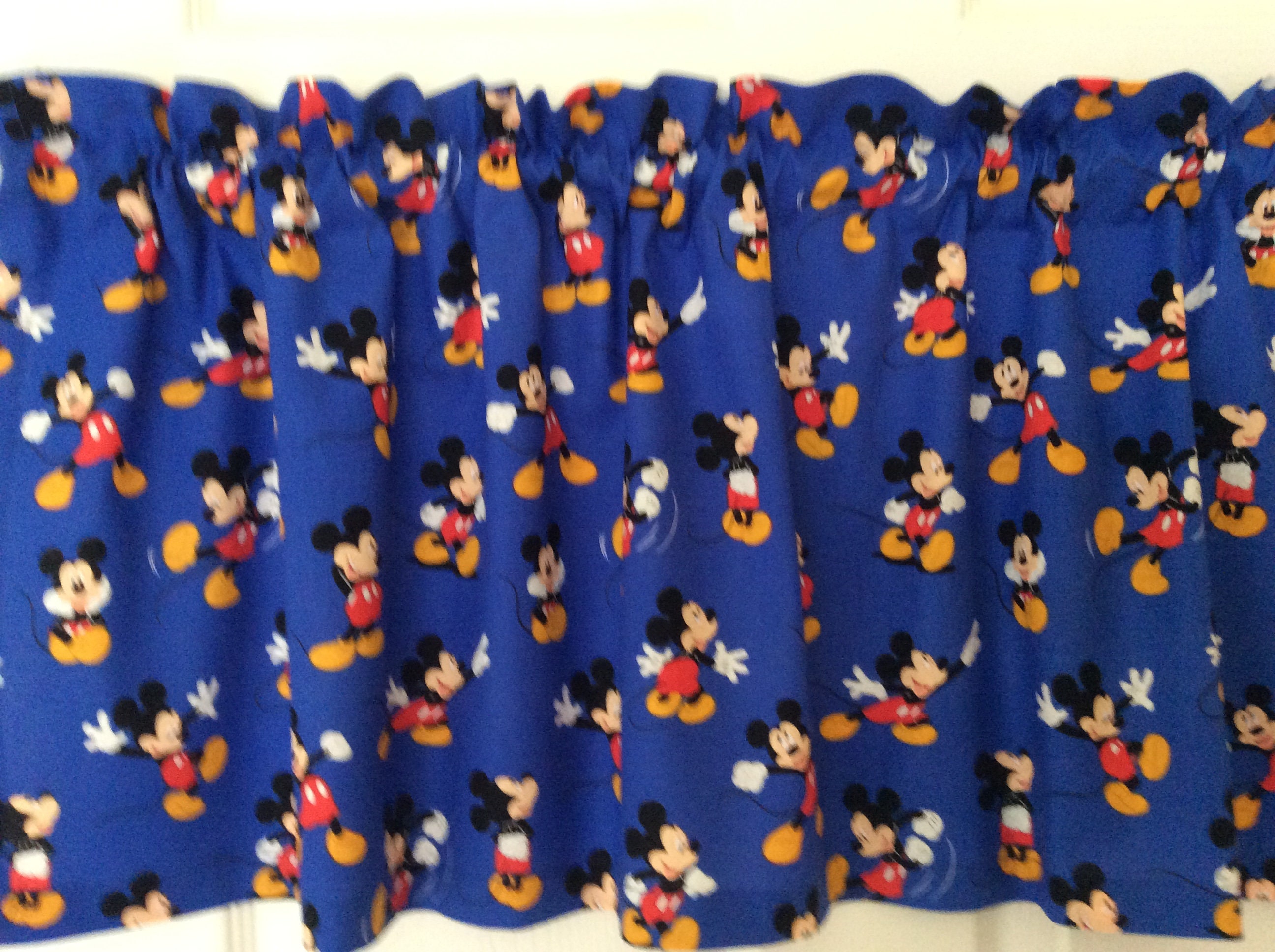 Mickey Mouse Curtain Valance 41" Wide and 15" Long/height in 100%