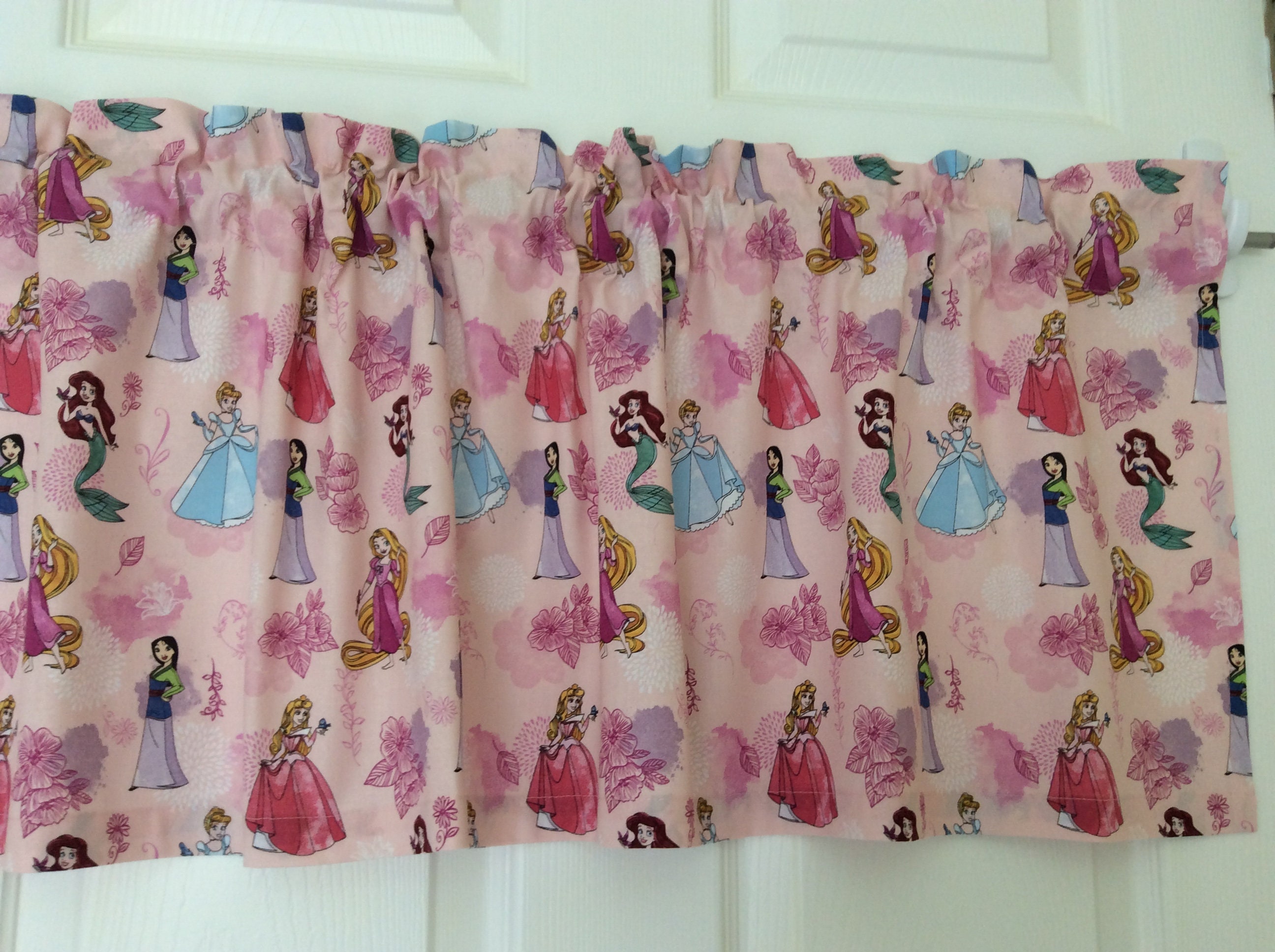 Disney Princess Aurora, Cinderella, Mulan, Ariel and Rapunzel Curtain
