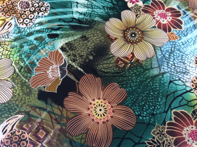 handmade new. Tigris Master Floral curtain valance 42\u201d wide x 15\u201d longheight in 100/% cotton