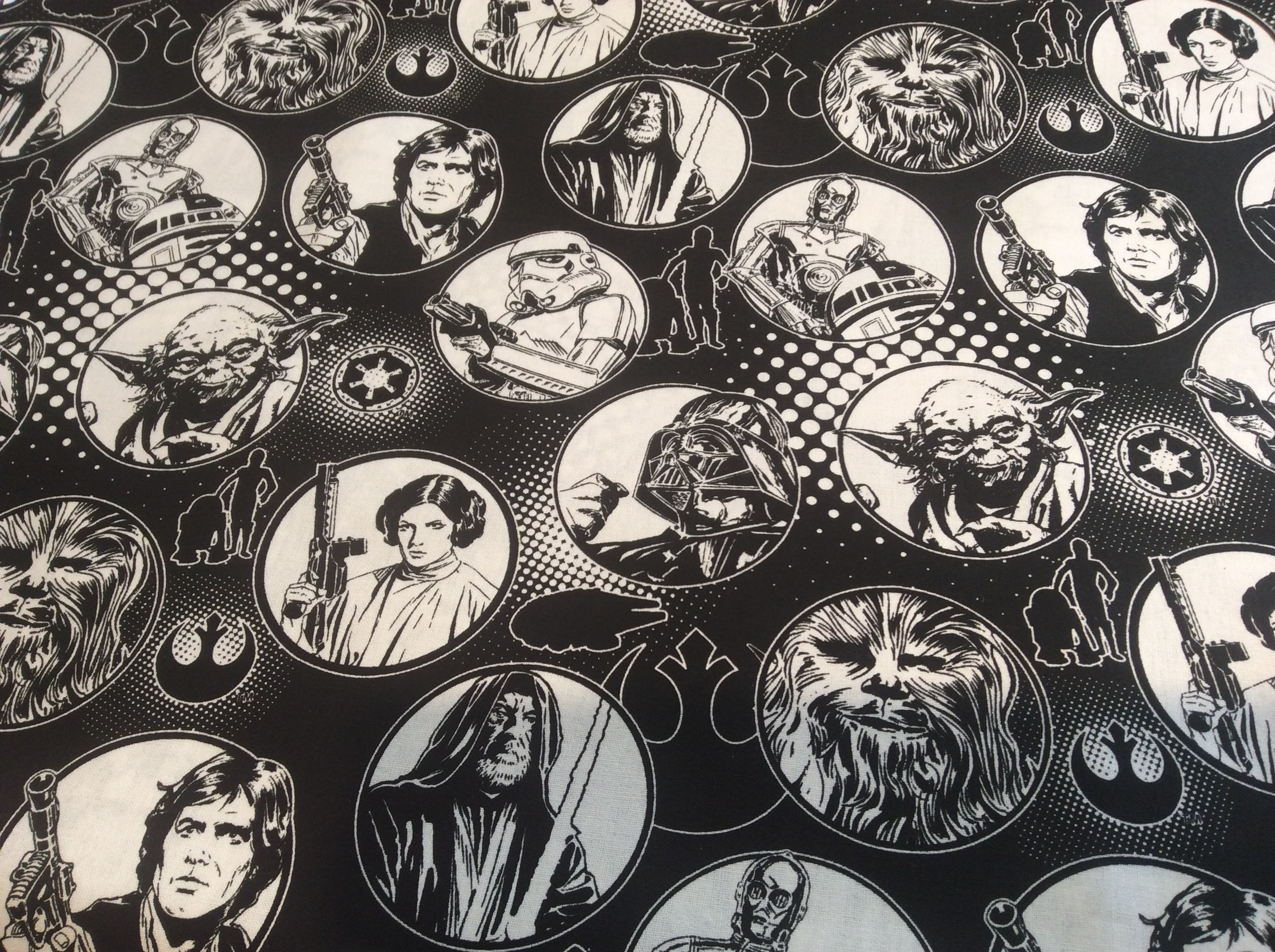 Star Wars Characters Valance 42" Wide and 15" Long/height in 100%
