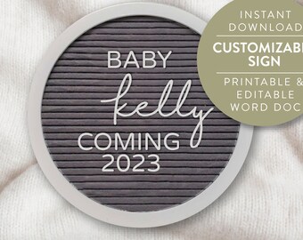 Letter Board Mockup Instant Download Make Your Own Customize Announcement Quote Mockup Gender Reveal Baby Social Media Invite Word Template