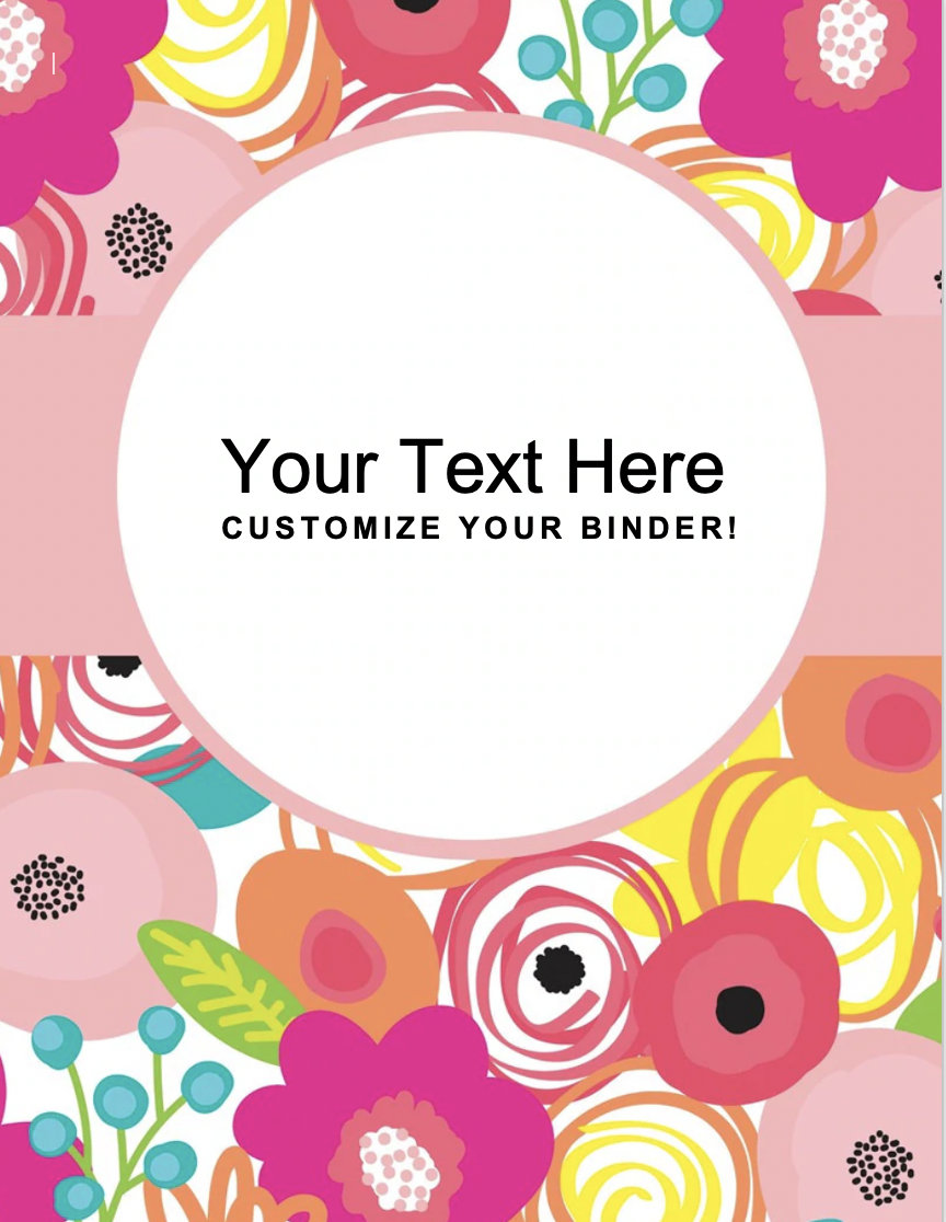 Binder Cover Printable Editable Binder Insert Planner Cover - Etsy