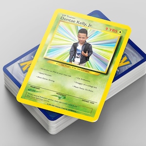 Custom Pokemon Card - Create Your Own Personalized Birthday Valentine Printable Digital Download Editable PDF