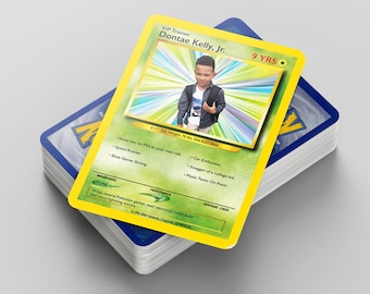 Custom Pokemon Card - Create Your Own Personalized Birthday Valentine Printable Digital Download Editable PDF