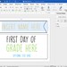 Editable Printable First Day Back to School Sign, Reusable Poster ...