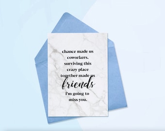 Coworker Leaving Card Gift Funny Colleague New Job Present Sarcastic Farewell Idea Employee Goodbye Gift For Men And Women From Staff