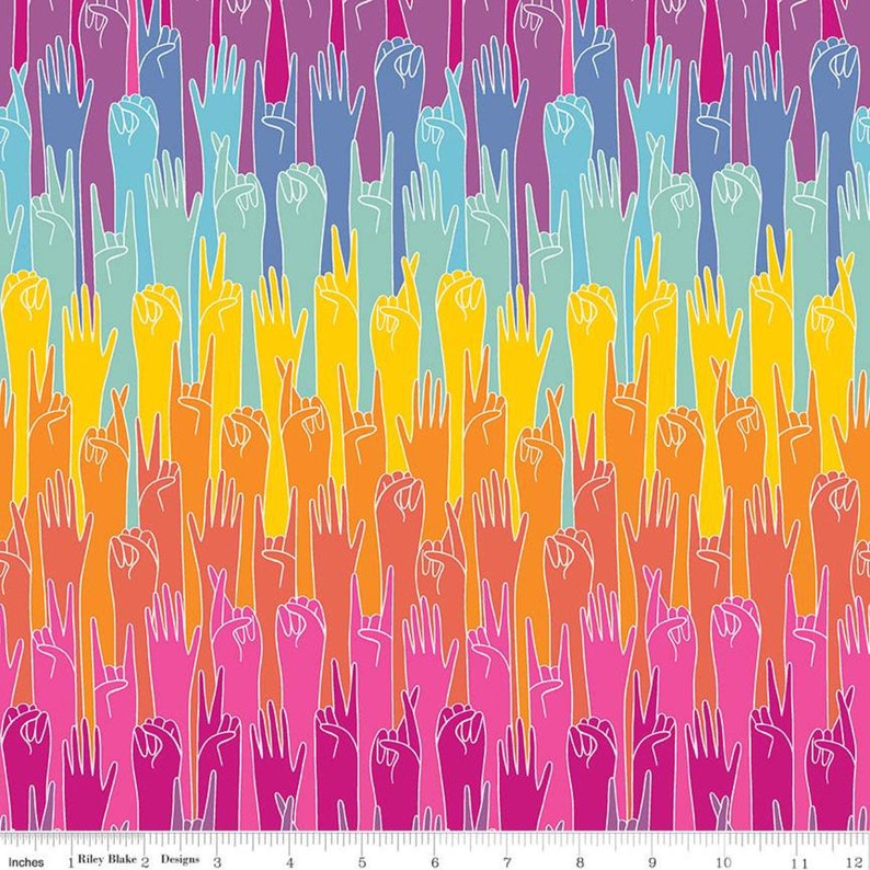 Grl Pwr Put Your Hands up Multi Etsy