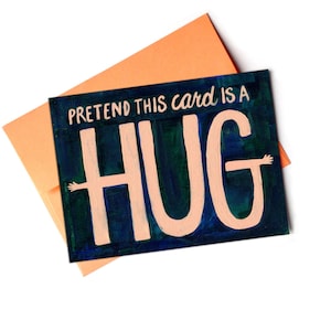 Pretend Hug Single Card: Blank Inside