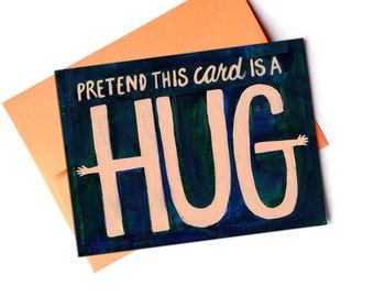 Pretend Hug Single Card: Blank Inside