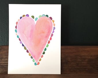 Heart Art Print: Watercolor