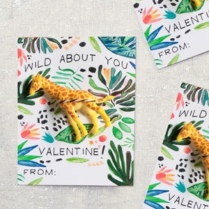 PRINTABLE Valentines Kids: "Wild about you" DIGITAL DOWNLOAD