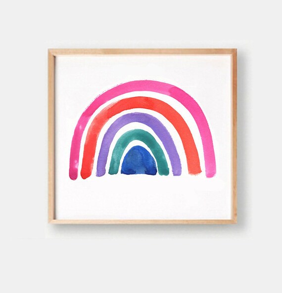 Rainbow Drizzle Jewel Art Print