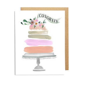 Congrats Wedding Single Card: Blank Inside