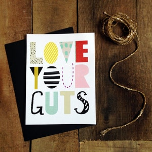 Love Your Guts: Single Card Blank Inside image 1