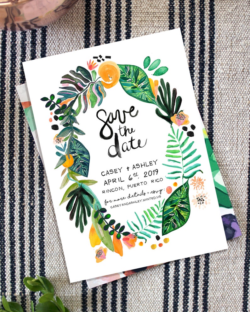 Save the Date: Botanical Tropical Jungle image 1