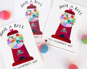 DRUCKBARE Valentines Kinder: Gumball "Have a Ball" DIGITALER DOWNLOAD