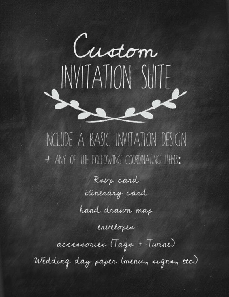 CUSTOM INVITATION SUITE Etsy
