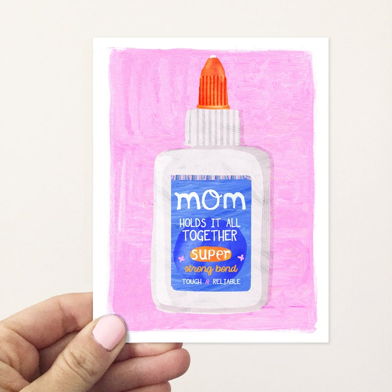 Mom Glue That Holds It All Together: Blank Inside | Etsy