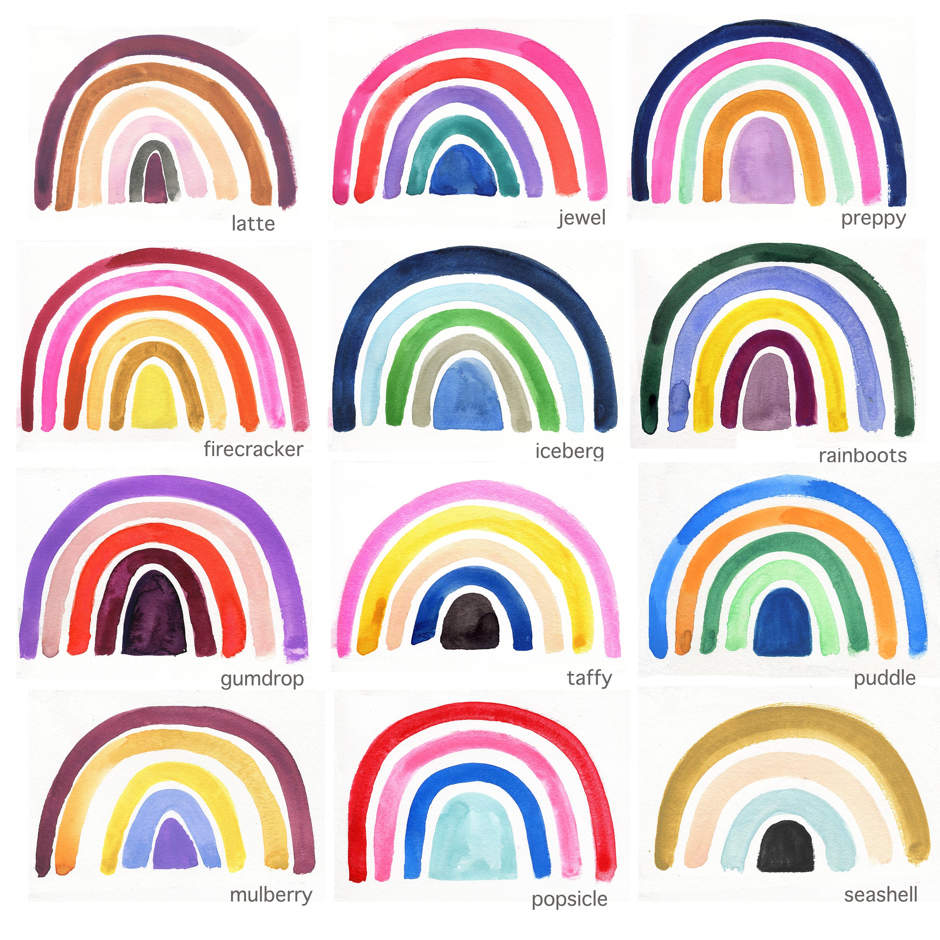 Rainbow Pom-poms (Vertical) Art Print by Xhico