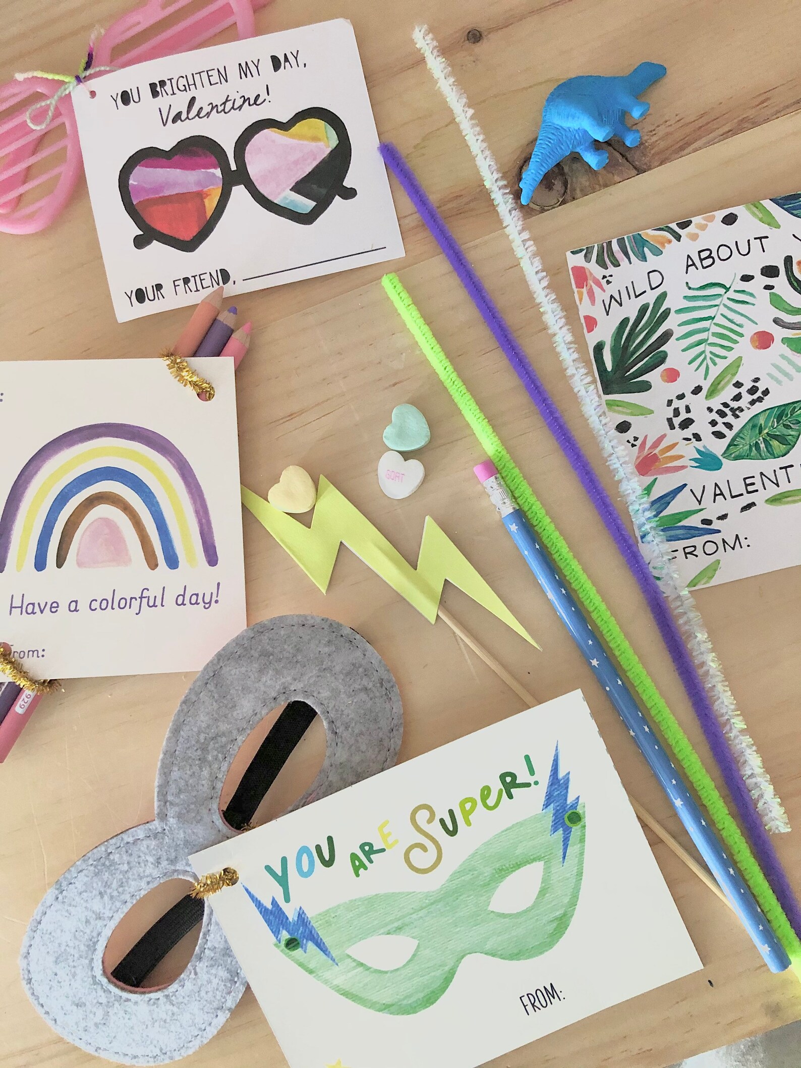 PRINTABLE Valentines Kids: wild About You DIGITAL - Etsy