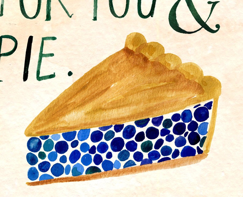 Thankful Pie Single Card Etsy