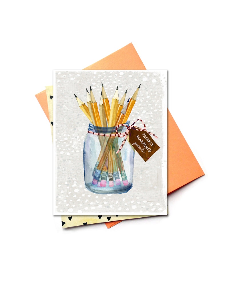 Bouquet of Freshly Sharpened Pencils: Blank Inside - Etsy