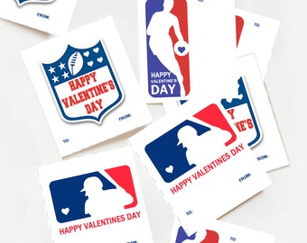 PRINTABLE Valentines Kids: Sports Pro Design DIGITAL DOWNLOAD