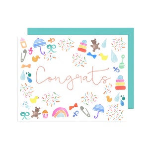 Congrats Baby Single Card: Blank Inside