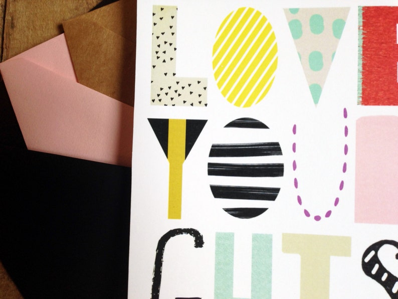 Love Your Guts: Single Card Blank Inside image 3