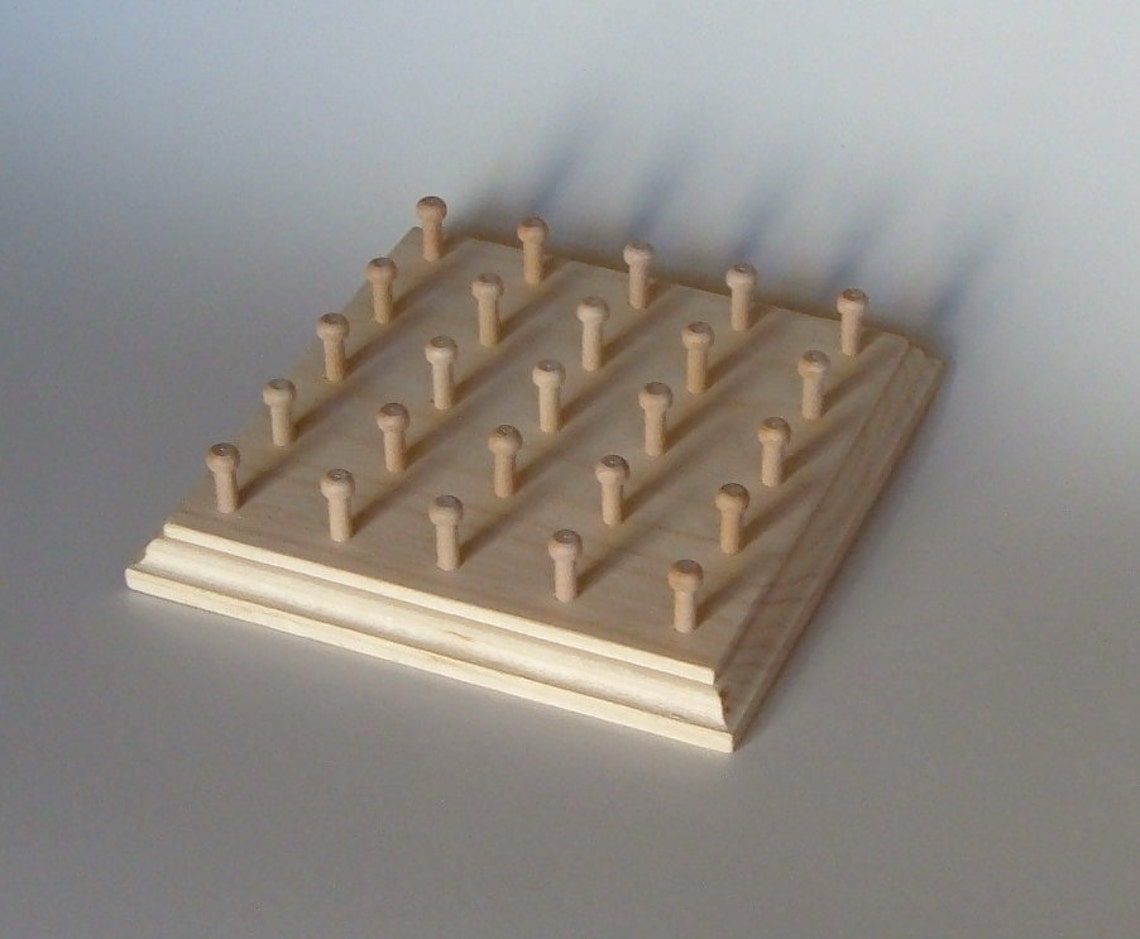 Rubber Band Geoboard Wooden Pin Board Geometric Shape Etsy