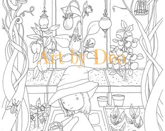 Penelope's NIGHTSHADES Coloring Pages Downloadable Digital Art