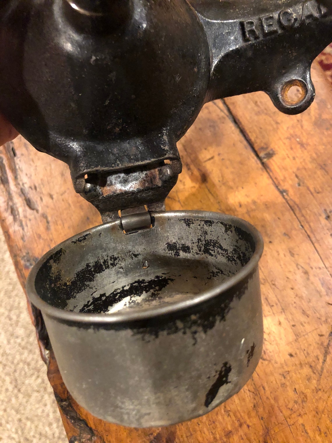 Antique Regal wall mount coffee grinder with original catch Etsy