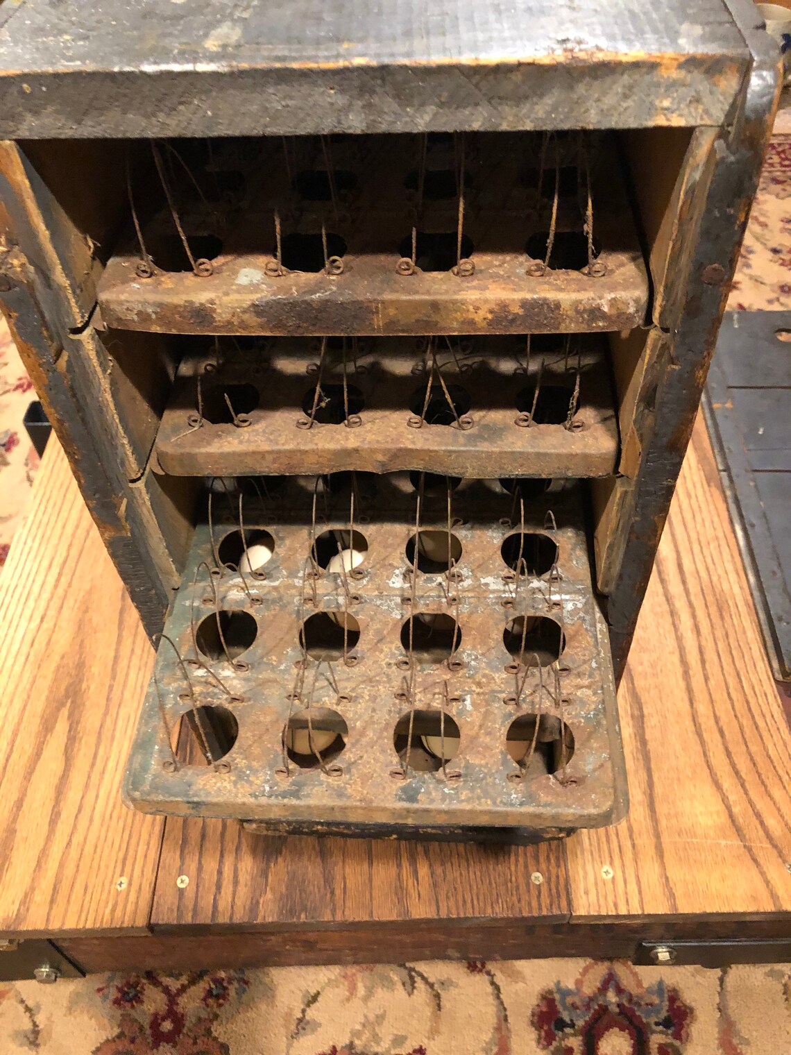 Antique 1897 Wooden Egg Carrier Hillsboro Mfg Co. Original Etsy