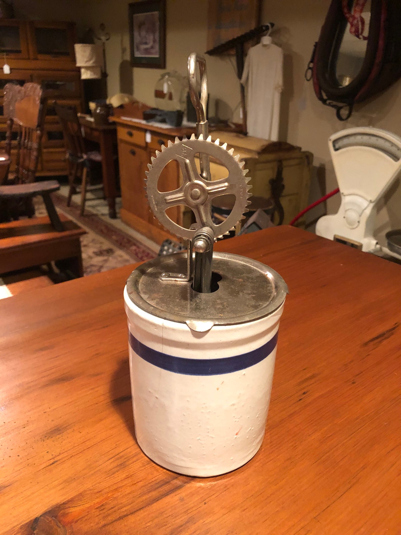 Antique Stoneware Redwing Beater Jar with splashproof A&J Etsy