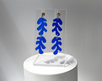 Henri Earrings || Matisse Inspired Coral Abstract Modern Artistic Lasercut Acrylic Earrings