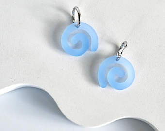 Swirl Huggie Hoops || Spiral Lasercut Trendy Huggies Earrings