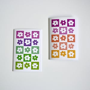 Daisy Greeting Cards with Envelope 4x6 | Flower Checkbox Colorful Blank Cards | Birthday Gift Thank You Notecard