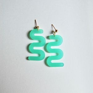 Lombard Earrings || Handmade Lasercut Acrylic Squiggle Abstract