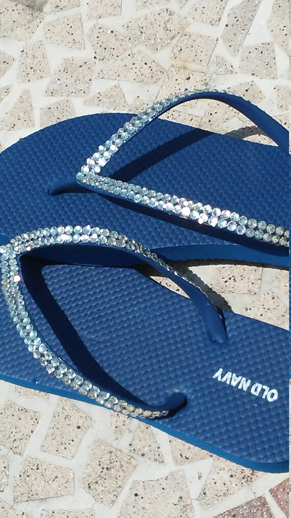 navy blue flip flops for wedding