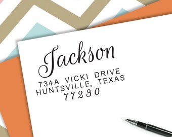 Self-inking CUSTOM STAMP, Pre Inked/self-inking, Address Stamp, Custom Address Stamp, Housewarming Gift, library or business stamp, RC6-12