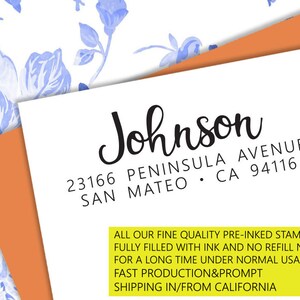 Self-inking/Pre-filled, Long-Lasting, CUSTOM STAMP, Address Stamp, Custom Address Stamp, Housewarming Gift, library or business stamp, RB5-8