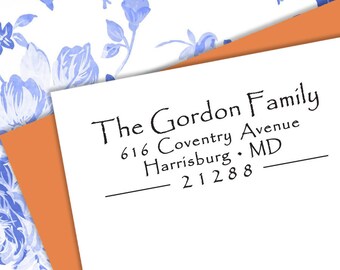 Self-inking CUSTOM STAMP, Pre Inked/self-inking, Address Stamp, Custom Address Stamp, Housewarming Gift, library or business stamp, RC6-4