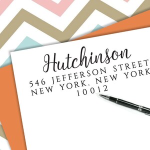 Self-inking CUSTOM STAMP, Pre Inked/self-inking, Address Stamp, Custom Address Stamp, Housewarming Gift, library or business stamp, c6-2 image 1