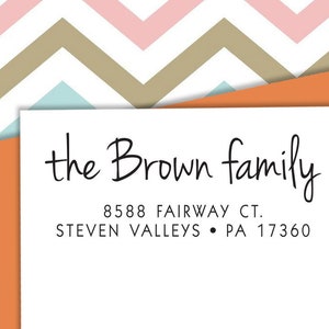 Custom Pre-Inked Address Stamp, Housewarming Gift, B66