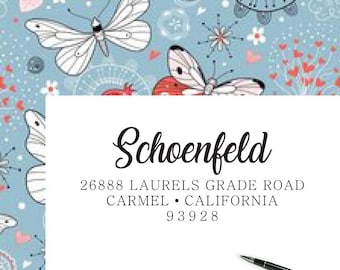 Self-inking CUSTOM STAMP, Pre Inked/self-inking, Address Stamp, Custom Address Stamp, Housewarming Gift, library or business stamp, rc6-7