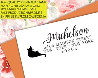 Self-inking CUSTOM STAMP, Pre Inked/self-inking, Address Stamp, Custom Address Stamp, Housewarming Gift, library or business stamp, c6-13