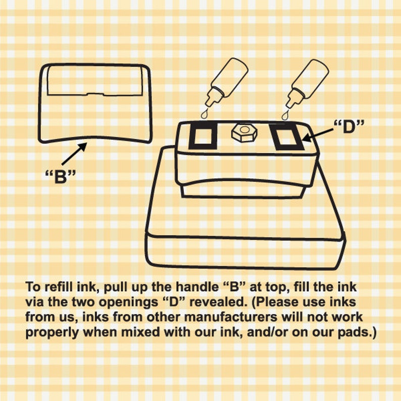 Oil Based REFILL INK for Custom Address Preinked Stamp 10 Etsy